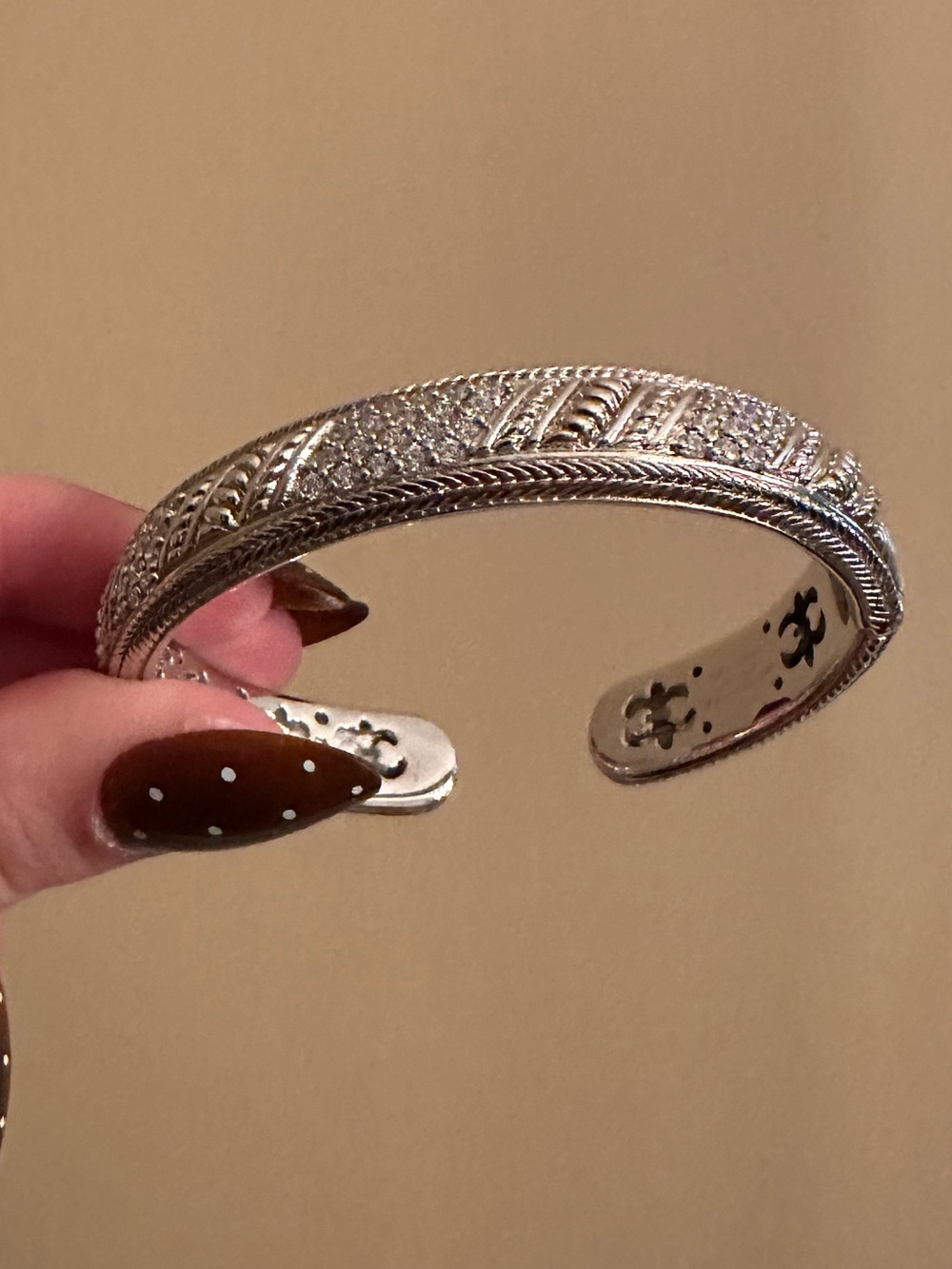 Judith Ripka Sterling Silver Diamonique Cuff Bracelet